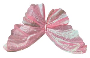 Motyl z tiulu 60cm różowy