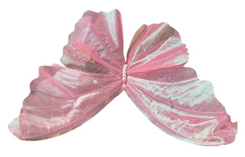 Motyl z tiulu 60cm różowy
