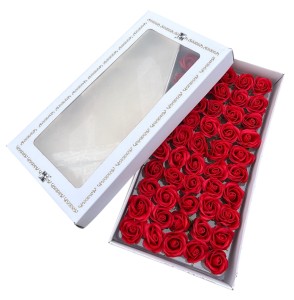 Róża mydlana 3cm 50szt/opak czerwony