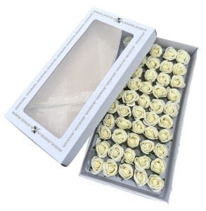 Róża mydlana 3cm 50szt/opak ecru