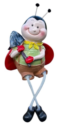 Biedronka z wiszącymi nogami 14cm 