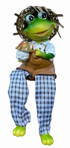 Żaba z wiszącymi nogami 12cm