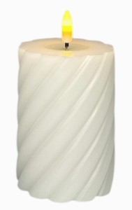 Świeca LED biała 7,5x10cm 2xAAA
