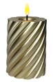 ŚWIECA LED ZŁOTA 7,5X10CM 2XAAA FB001833_S_G