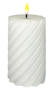 Świeca LED biała 7,5x12,5cm 2xAAA