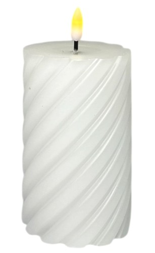 Świeca LED biała 7,5x12,5cm 2xAAA