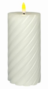 Świeca LED biała 7,5x15cm 2xAAA