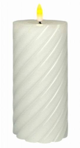 Świeca LED biała 7,5x15cm 2xAAA