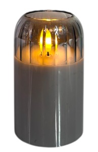 Świeca szklana LED 7,5x12,5cm