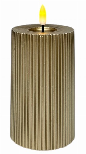 Świeca LED złota 7,5x12,5cm 2xAAA