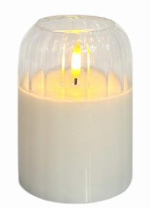 Świeca szklana LED 7,5x10cm