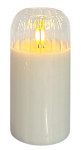 Świeca szklana LED 7,5x15cm 