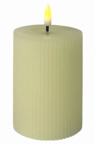 Świeca LED kremowa 7,5x10cm 2xAAA