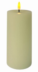 Świeca LED kremowa 7,5x12,5cm 2xAAA