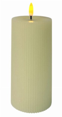 Świeca LED kremowa 7,5x12,5cm 2xAAA