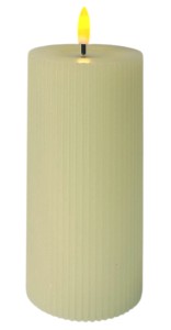 Świeca LED kremowa 7,5x15cm 2xAAA