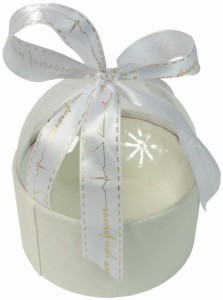 Flowerbox welurowy z kopułką 13x13cm krem