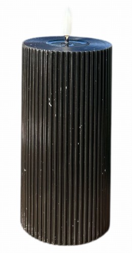 Świeca LED czarna 7,5x15cm 2xAAA