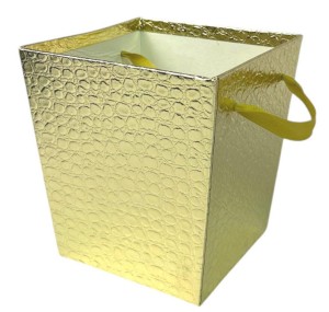 Flowerbox kwadrat 14,5x11x15cm złoty