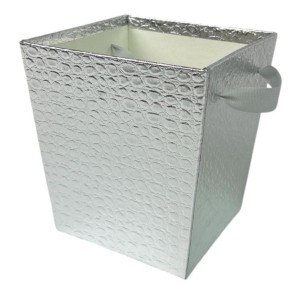 Flowerbox kwadrat 14,5x11x15cm srebrny