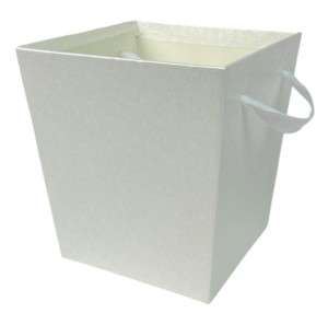 Flowerbox kwadrat 14,5x11x15cm biały