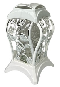 Znicz Z-5 biały ze srebrem H32x18cm