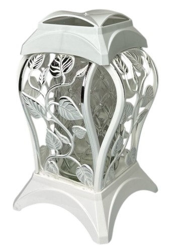 Znicz Z-5 biały ze srebrem H32x18cm