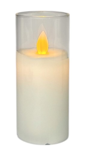 Świeca szklana LED 5,3x12,5cm