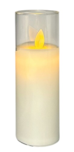 Świeca szklana LED 5,3x15cm