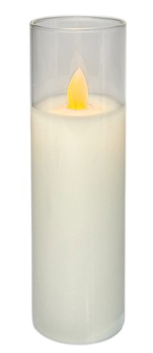 Świeca szklana LED 5,3x17,5cm