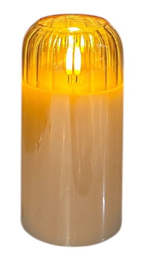 Świeca szklana LED 7,5x15cm