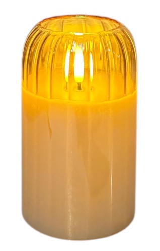 Świeca szklana LED 7,5x12,5cm