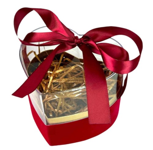 Flowerbox serce 13x13cm czerwony