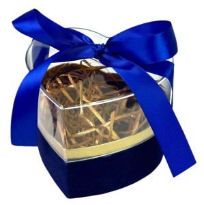 Flowerbox serce 13x13cm niebieski