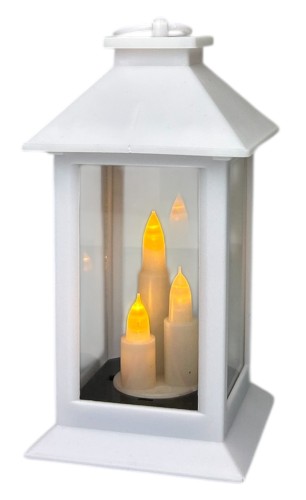 Latarnia LED 8x15,5cm 3xAAA biały