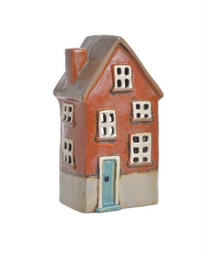 Domek ceramiczny czerwony 10x7,5x18,5cm
