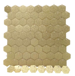Panel cekinowy hex złoty 30x30cm