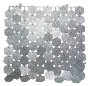 Panel cekinowy hex srebrny 30x30cm