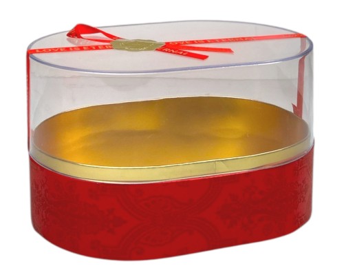 Flowerbox owal czerwony