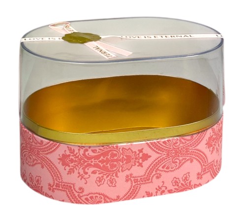 Flowerbox owal różowy