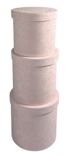 Flowerbox welur kpl 3szt różowy 24x24cm