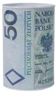 Skarbonka puszka PLN 8x12,5cm