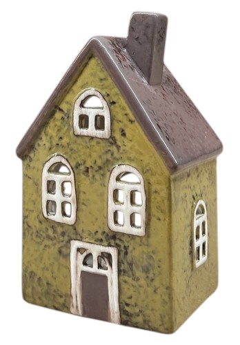 Domek ceramiczny jasno-zielony 9,8x7,9x16,5cm