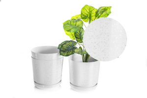 Doniczka plastikowa 14cm biały marmur