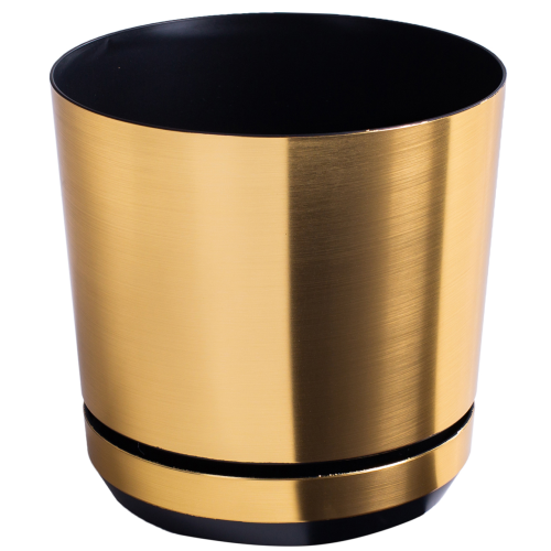 Doniczka plastikowa 12cm mosiądz