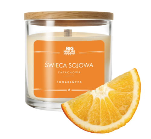 Świeca sojowa o zapachu POMARAŃCZA 225g 