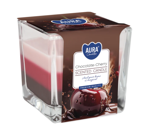 Świeca zapachowa w szkle czekolada-wiśnia 170g 