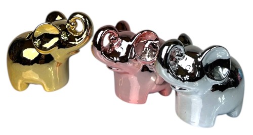 Skarbonka ceramiczna słoń 14x13cm mix