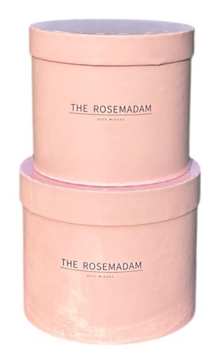 Flowerbox okrągły 20x16cm kpl 2szt jasny róż