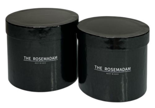 Flowerbox okrągły 20x16cm kpl 2szt czarny